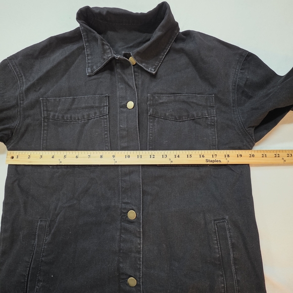 Women's Black Denim Jacket Size Small - Picture 4 of 4